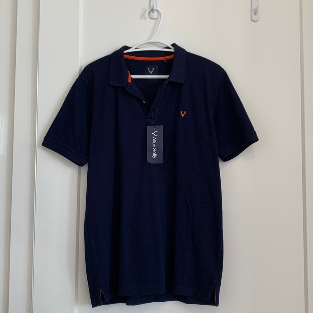 NWT Allen Solly Navy Blue Polo